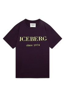 Фиолетовая футболка с логотипом Iceberg