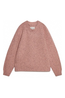 Розовый джемпер фактурной вязки Maison Margiela