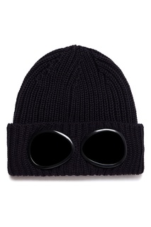 Темно-синяя шапка с очками C.P. Company