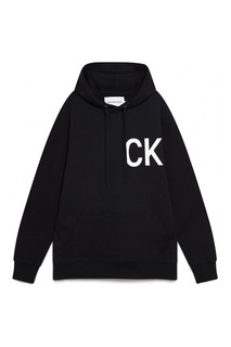 Черное худи с логотипами Calvin Klein Jeans