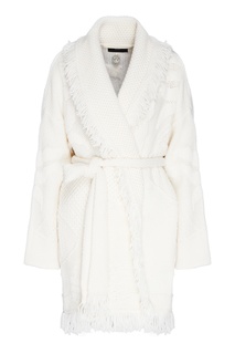 Белый кардиган с ручной вышивкой Polar View Alanui