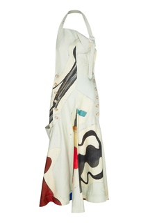 Платье с абстрактным принтом Tablier Jacquemus