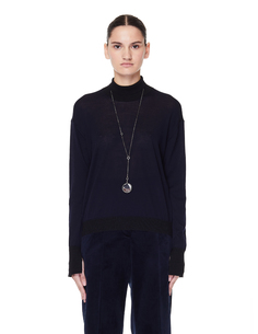 Темно-синяя шерстяная водолазка Golden Goose