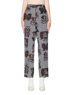 Брюки с принтом из шерсти в клетку Comme DES GarÇons
