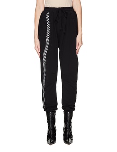 Черные треники с вышивкой Haider Ackermann