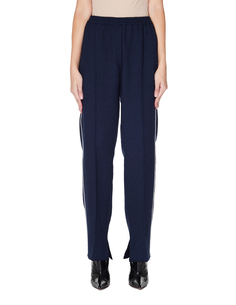 Темно-синие брюки из шерсти Golden Goose