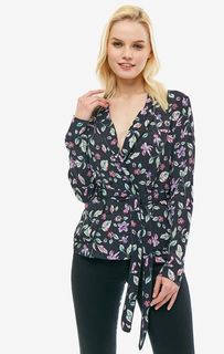 Блуза из вискозы с поясом и карманами Pepe Jeans