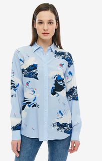 Рубашка из вискозы свободного кроя Gant