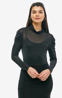 Черная блуза из тонкого трикотажа Vero Moda
