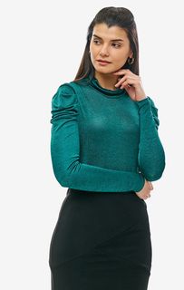 Блуза из тонкого трикотажа бирюзового цвета Vero Moda