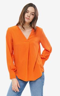 Оранжевая блуза с треугольным вырезом B.Young