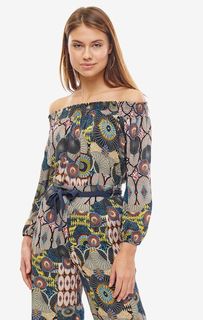 Разноцветная блуза с рукавами три четверти Desigual