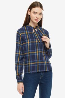 Хлопковая блуза в клетку Tom Tailor Denim