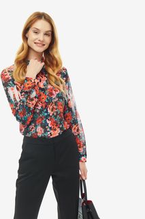 Разноцветная блуза на пуговицах с длинными рукавами Guess