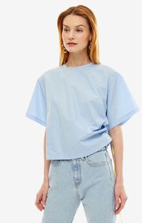 Синяя хлопковая блуза Pinko