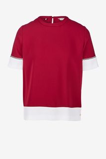 Бордовая блуза свободного кроя Tommy Hilfiger