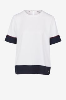 Блуза белого цвета с декоративной вышивкой Tommy Hilfiger