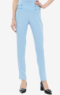 Зауженные голубые брюки с металлическим декором Guess