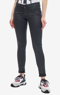 Зауженные брюки из денима черного цвета Pepe Jeans