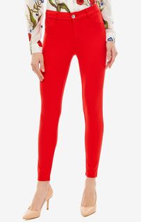 Укороченные красные брюки зауженного кроя Guess