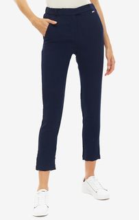 Синие зауженные брюки из вискозы Armani Exchange