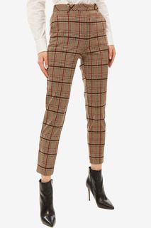 Зауженные трикотажные брюки в клетку Pinko