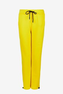 Зауженные трикотажные брюки желтого цвета Malaeva