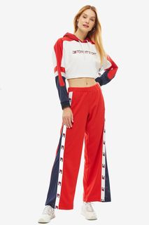 Красные брюки в спортивном стиле Tommy Sport