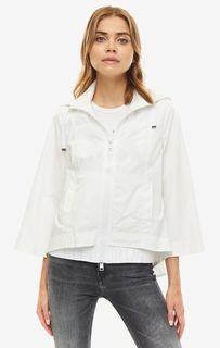Белая ветровка со съемным капюшоном Armani Exchange