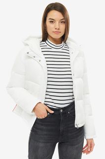 Белая куртка с монограммой бренда Calvin Klein Jeans