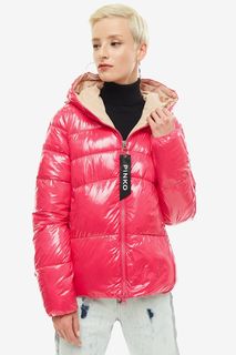 Куртка цвета фуксии с капюшоном Pinko
