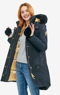 Синяя парка Governor Lake с отделкой из меха лисы Moose Knuckles