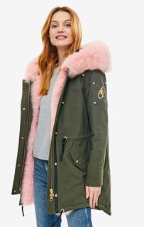 Парка из хлопка с меховой отделкой Steller Canvas Parka Moose Knuckles