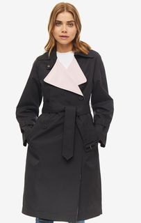 Тренчкот черного цвета в классическом стиле Armani Exchange