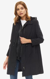 Плащ черного цвета с дополнительной курткой Armani Exchange