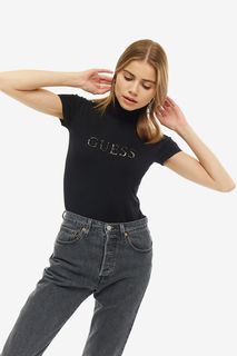 Водолазка из вискозы с короткими рукавами Guess