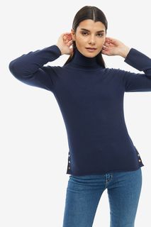 Синяя водолазка из вискозы United Colors of Benetton
