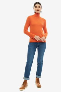 Оранжевая водолазка из вискозы United Colors of Benetton