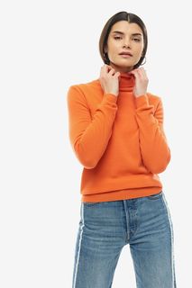 Оранжевая шерстяная водолазка United Colors of Benetton