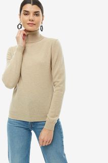 Бежевая шерстяная водолазка United Colors of Benetton