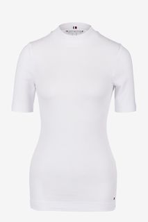 Водолазка белого цвета с короткими рукавами Tommy Hilfiger