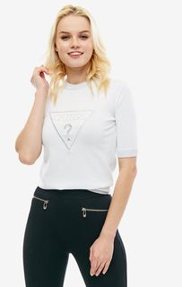 Джемпер из вискозы с короткими рукавами Guess