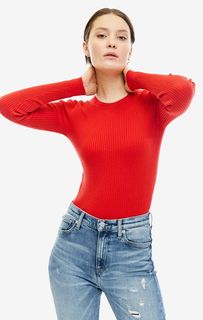 Красный джемпер с добавлением шелка Calvin Klein Jeans