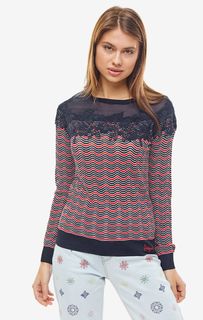 Тонкий джемпер с кружевной нашивкой Desigual