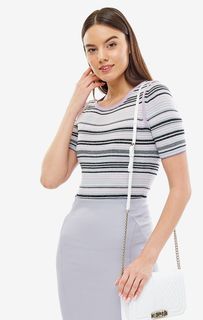 Джемпер с блестящей нитью с короткими рукавами Patrizia Pepe