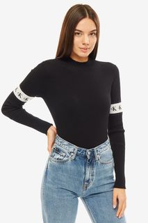 Хлопковый джемпер с контрастными вставками Calvin Klein Jeans