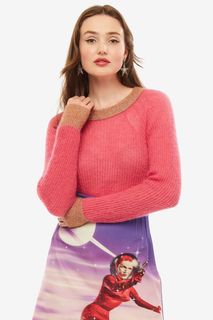 Укороченный джемпер цвета фуксии Pinko