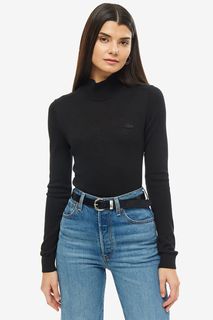 Черный шерстяной джемпер Lacoste