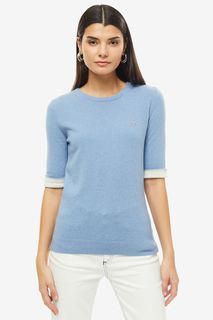 Синий шерстяной джемпер Lacoste