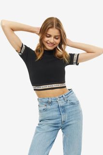 Черный укороченный джемпер Guess